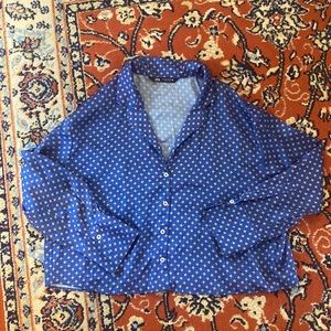 Zara Satin Effect Cropped Blouse